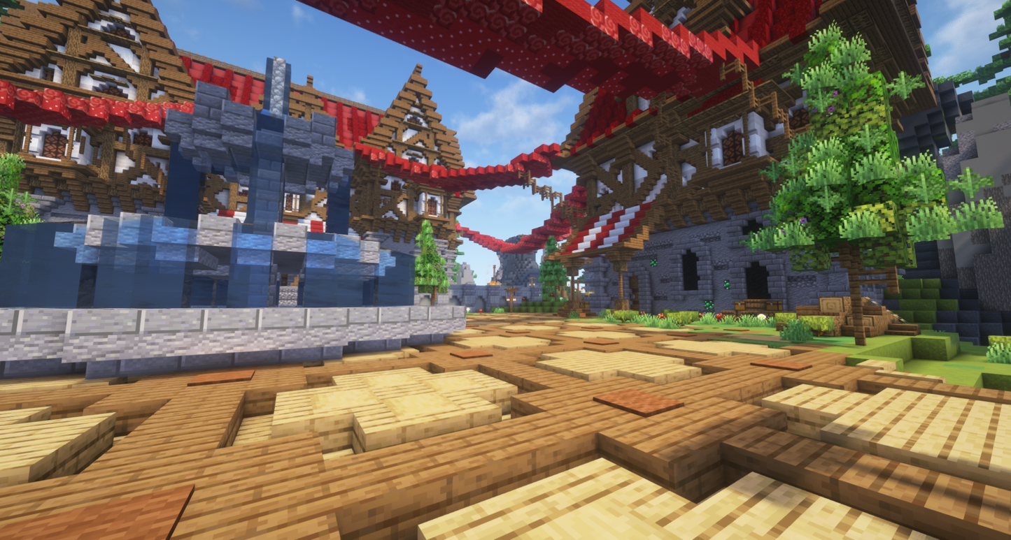 Red Medieval Island Castle + Village 451x451 Island