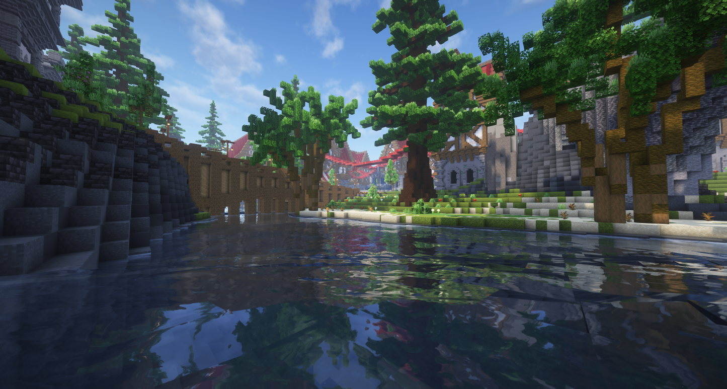 Red Medieval Island Castle + Village 451x451 Island