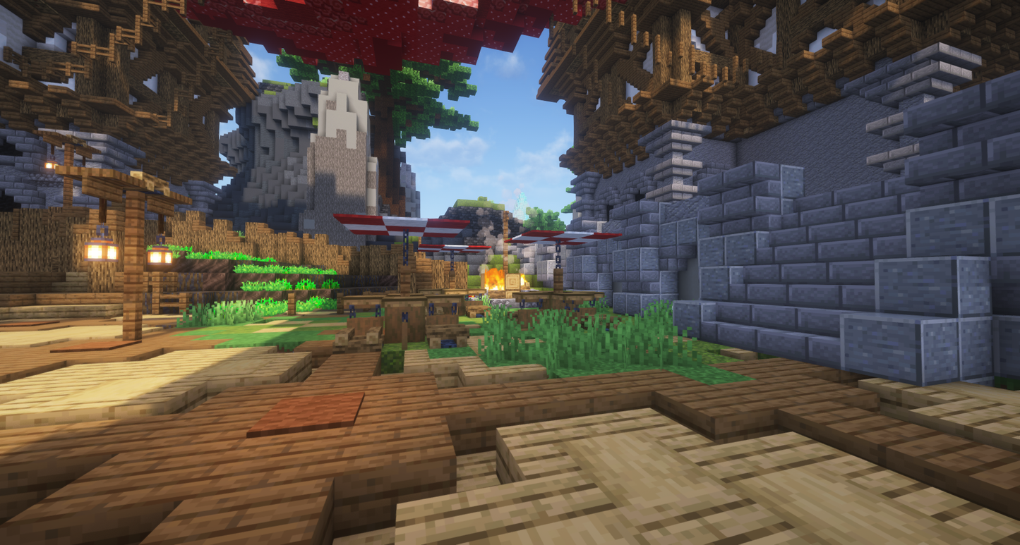 Red Medieval Island Castle + Village 451x451 Island