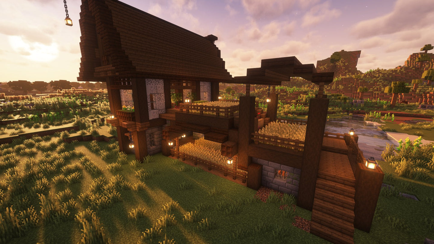 Rustic Farmhouse – Minecraft Schematic (.schem)
