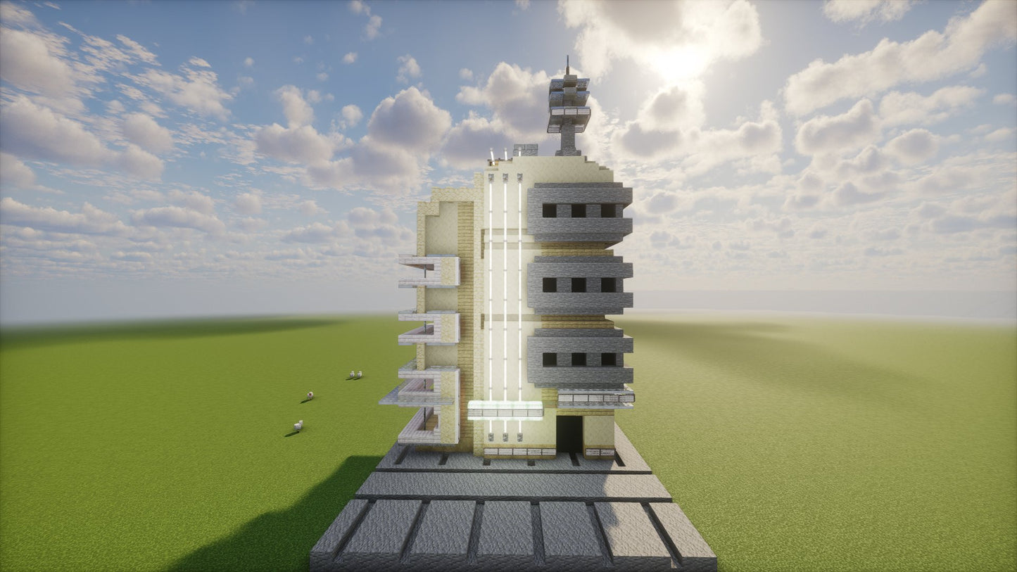 Sci-Fi Atompunk Corner Building