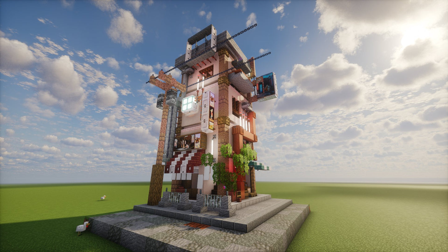 Cyberpunk Corner Building