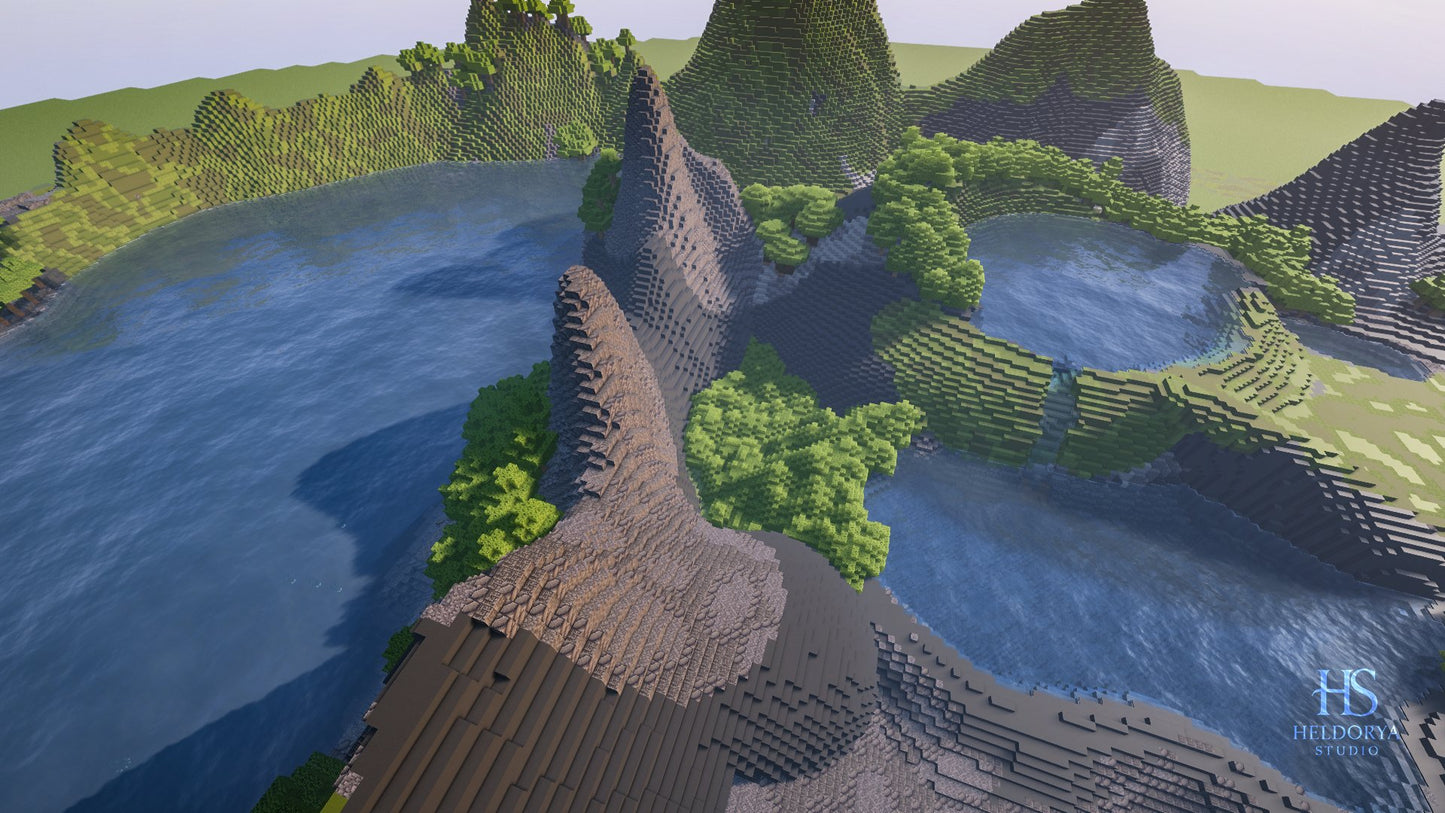 Azores Terrain Map - Realistic volcano Islands Biome CUSTOM