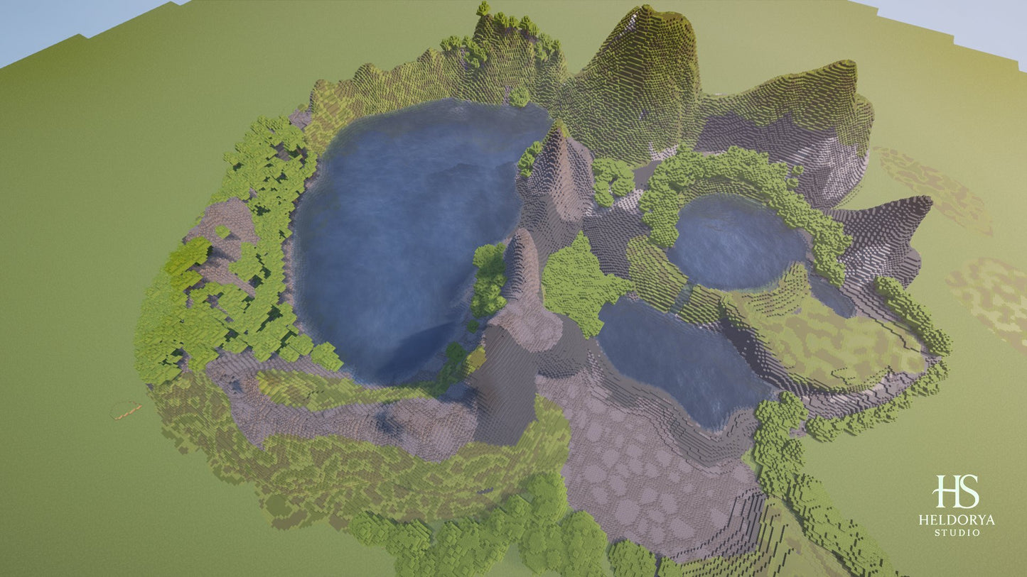 Azores Terrain Map - Realistic volcano Islands Biome CUSTOM