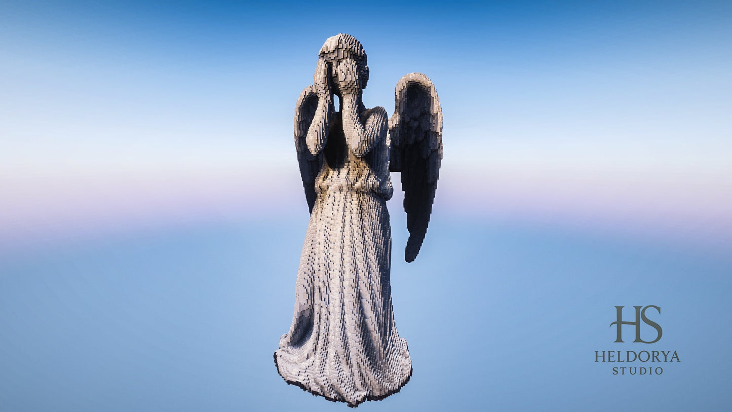 Giant Crying weeping Angel Memorial Statue