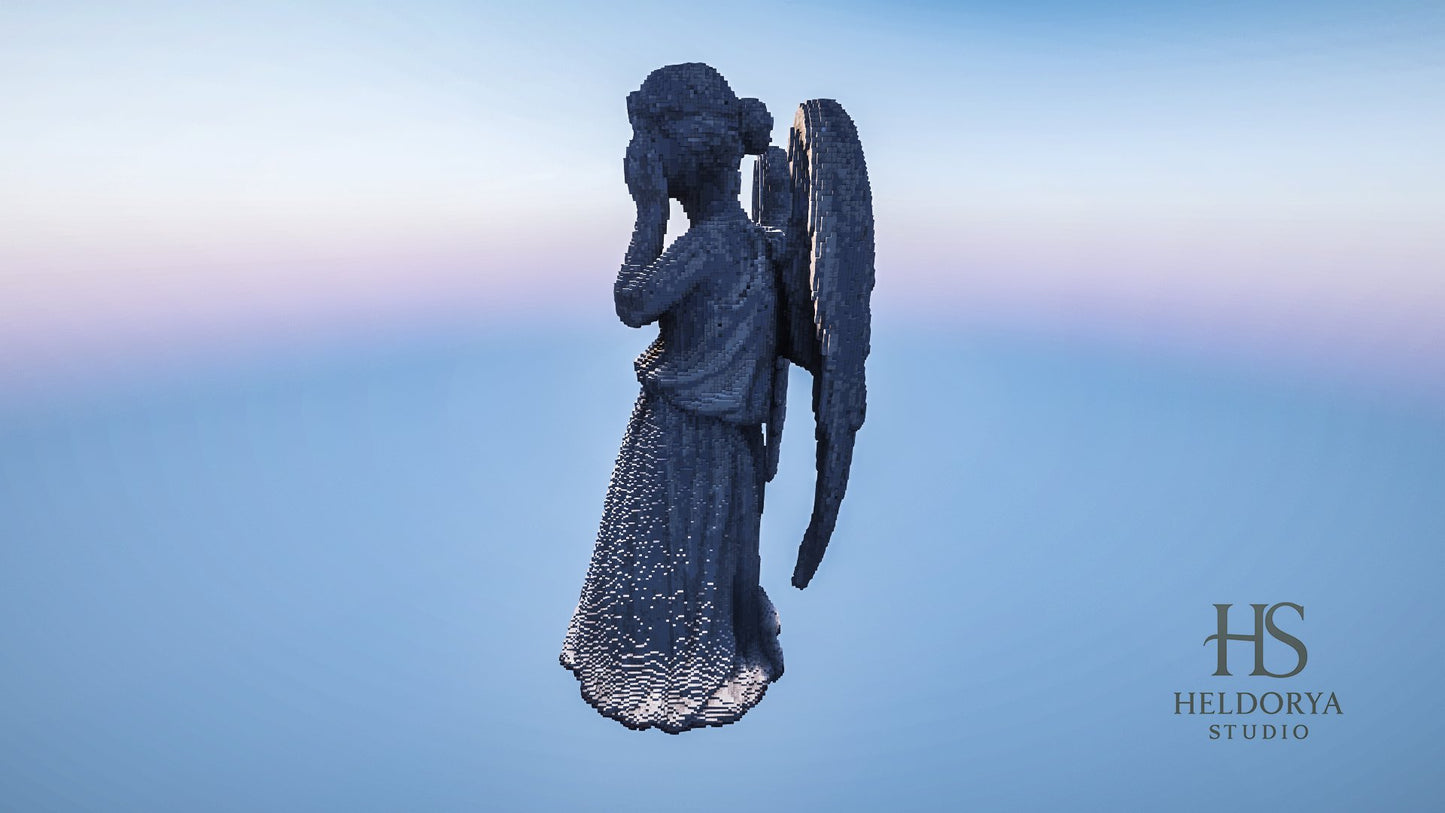 Giant Crying weeping Angel Memorial Statue