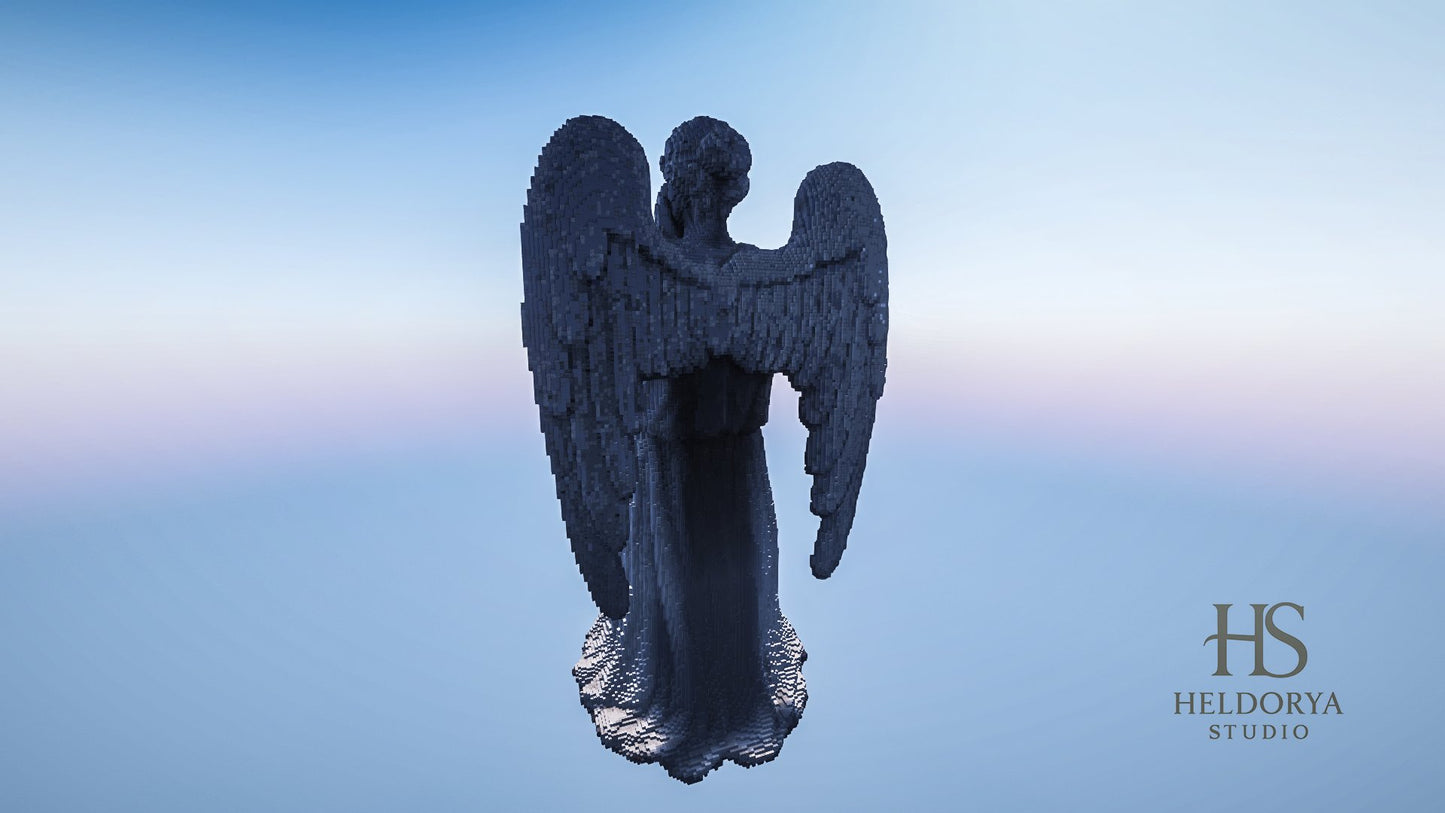 Giant Crying weeping Angel Memorial Statue