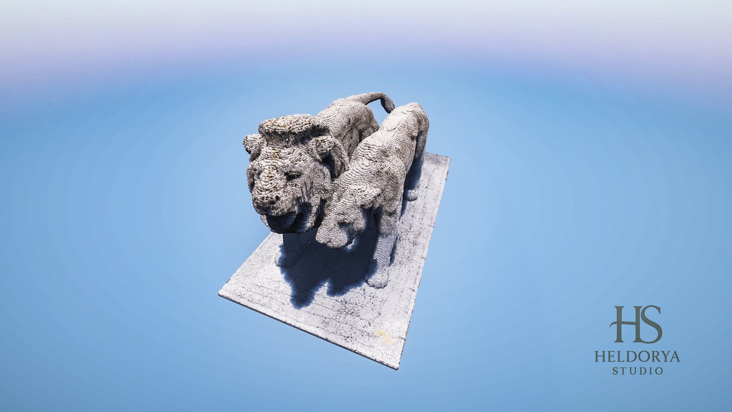 Lion and Lioness Realistic Statue | Sculpture