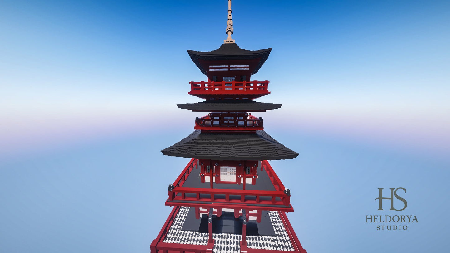 Japanese Temple | Pagoda - Realistic (BIG) - Heldorya Studio