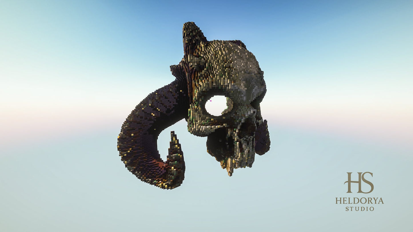 Demon Skull | Giant Realistic Statue | Gothic Monument | Dark Sculpture