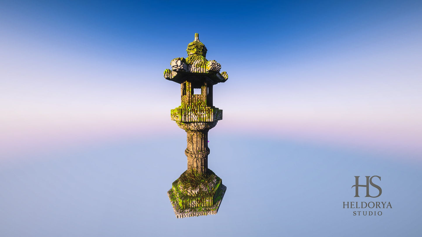 Japanese Toro Old Lantern | Monument | Statue | Memorial | Big | (schem & litematic)
