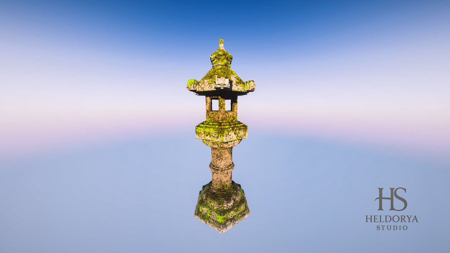 Japanese Toro Old Lantern | Monument | Statue | Memorial | Big | (schem & litematic)