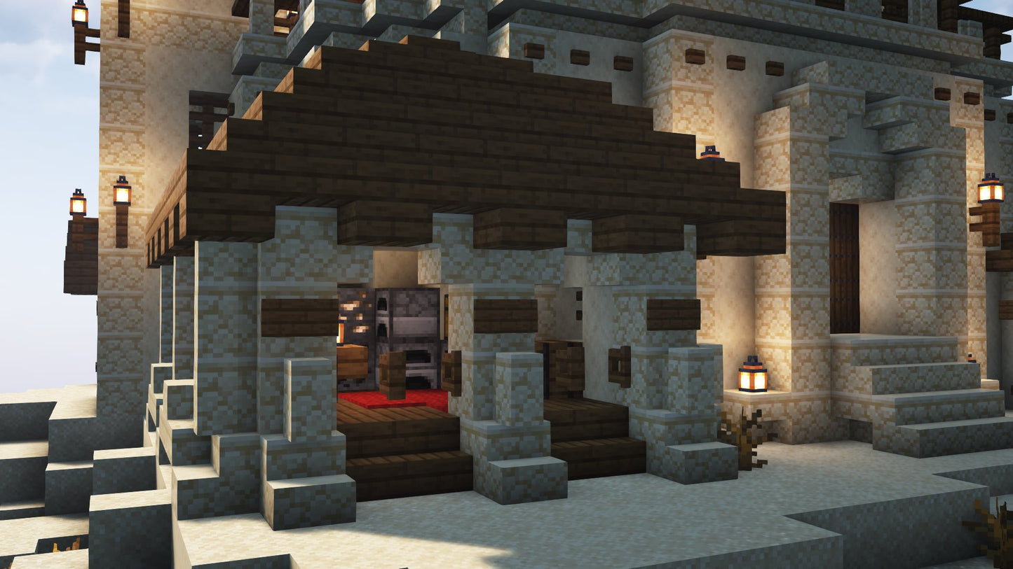 Minecraft desert castle temple (with interior!)