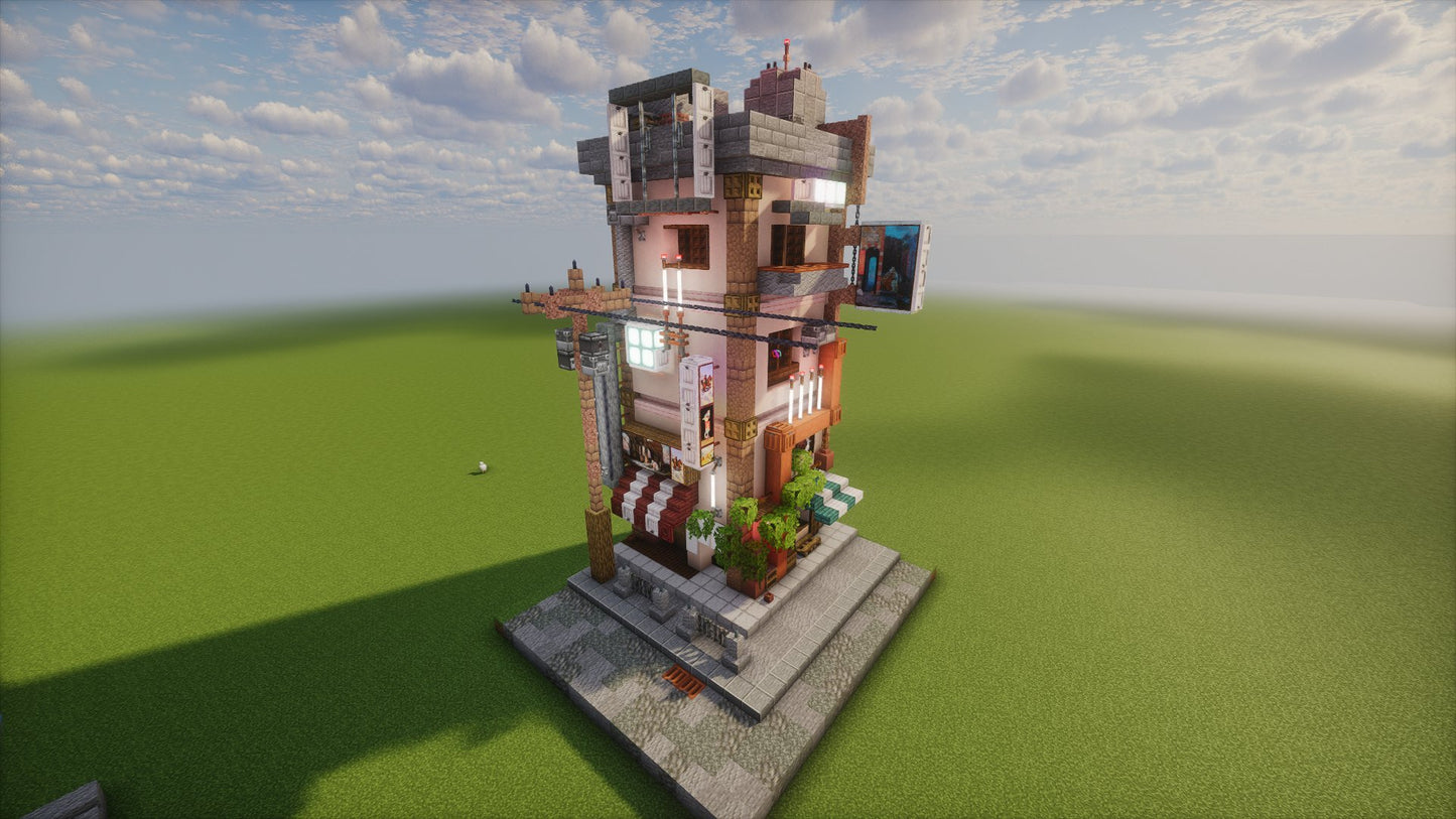 Cyberpunk Corner Building