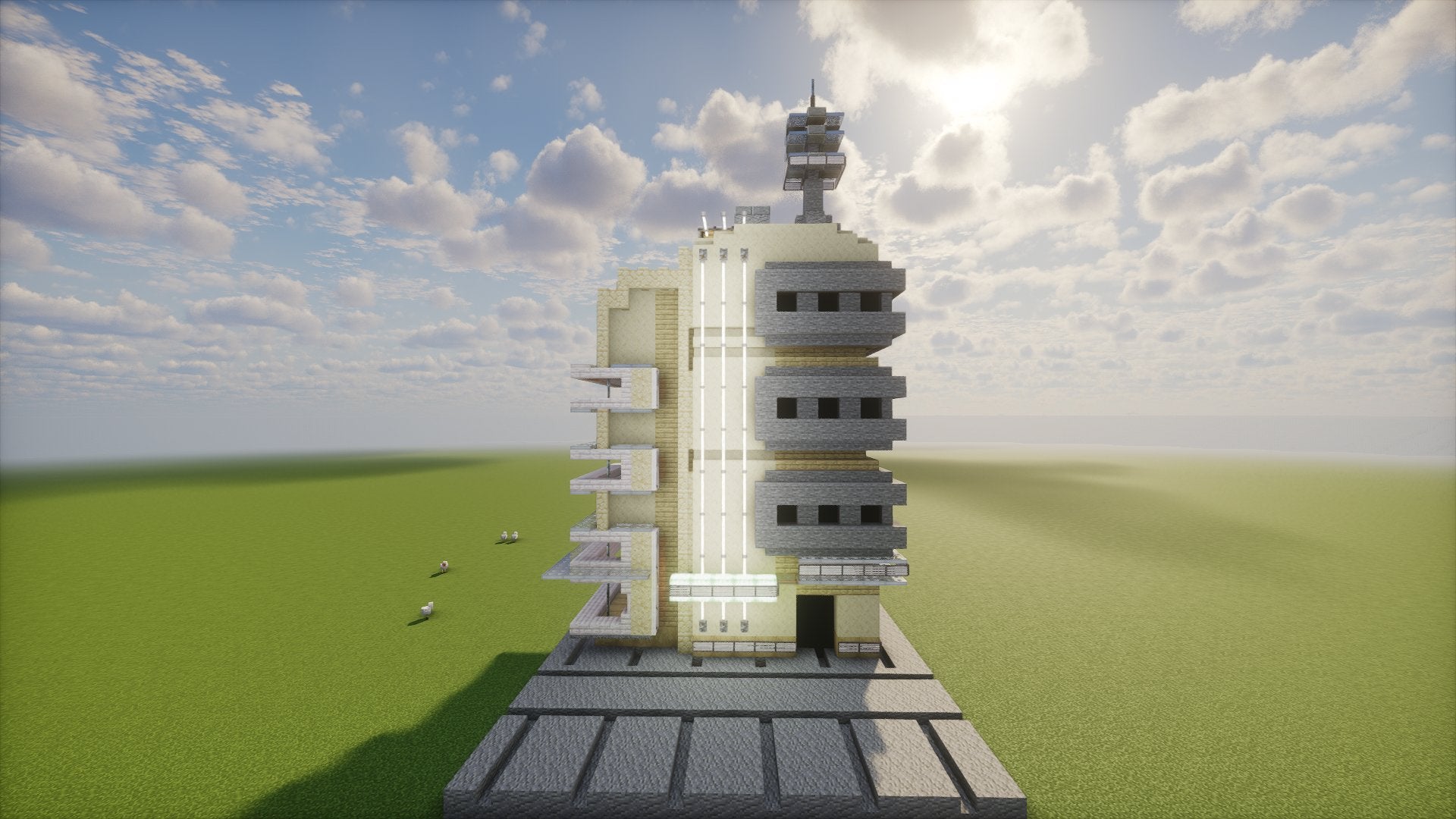 Sci-Fi Atompunk Corner Building