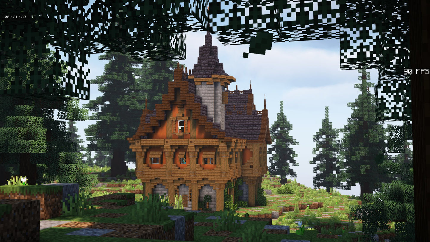 Medieval Mansion with interior