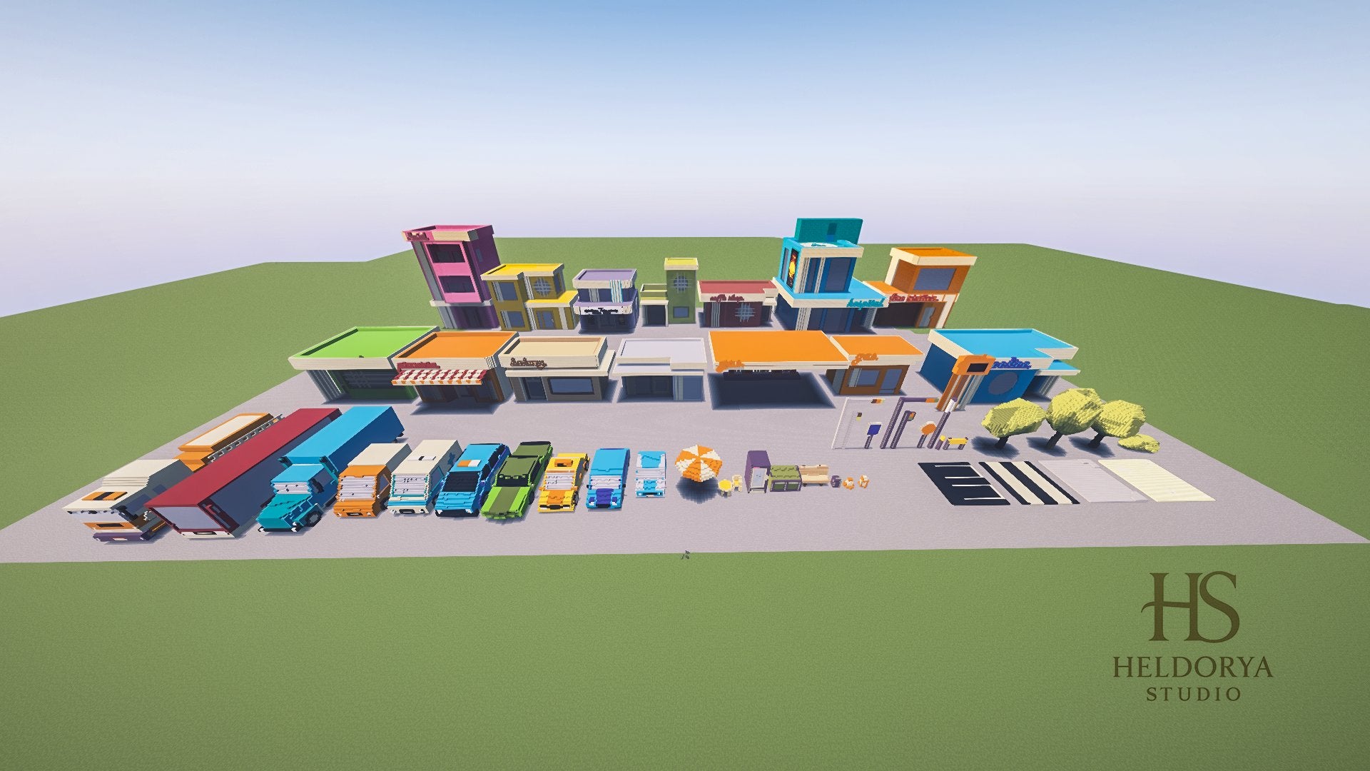 ASSET PACK Modern City - Map - VANILLA FRIENDLY Miami Vibes