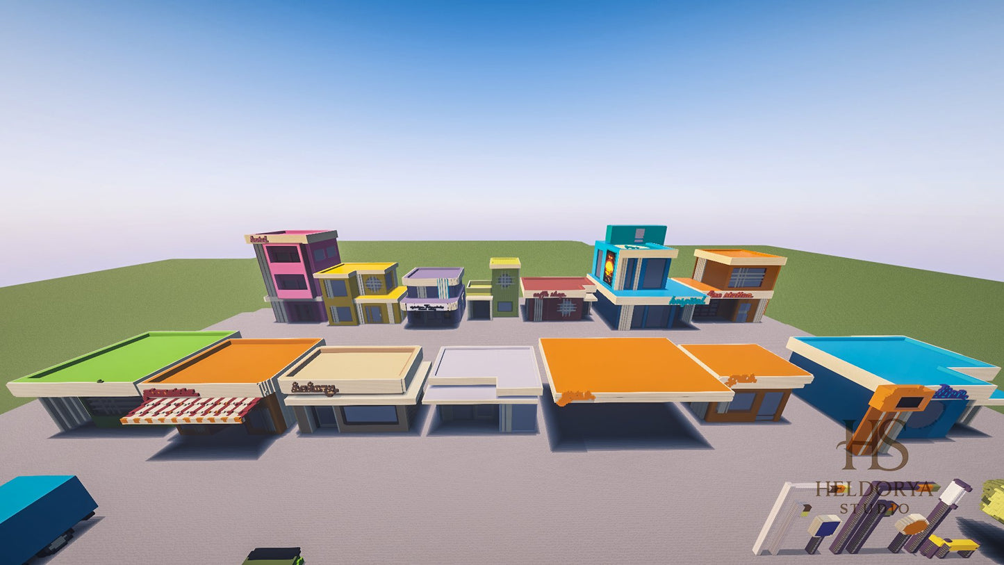 ASSET PACK Modern City - Map - VANILLA FRIENDLY Miami Vibes