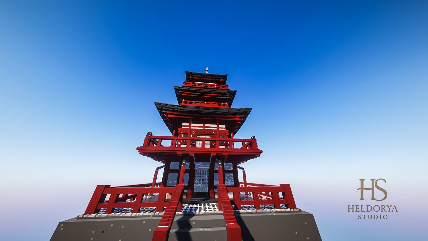 Japanese Temple | Pagoda - Realistic (BIG) - Heldorya Studio