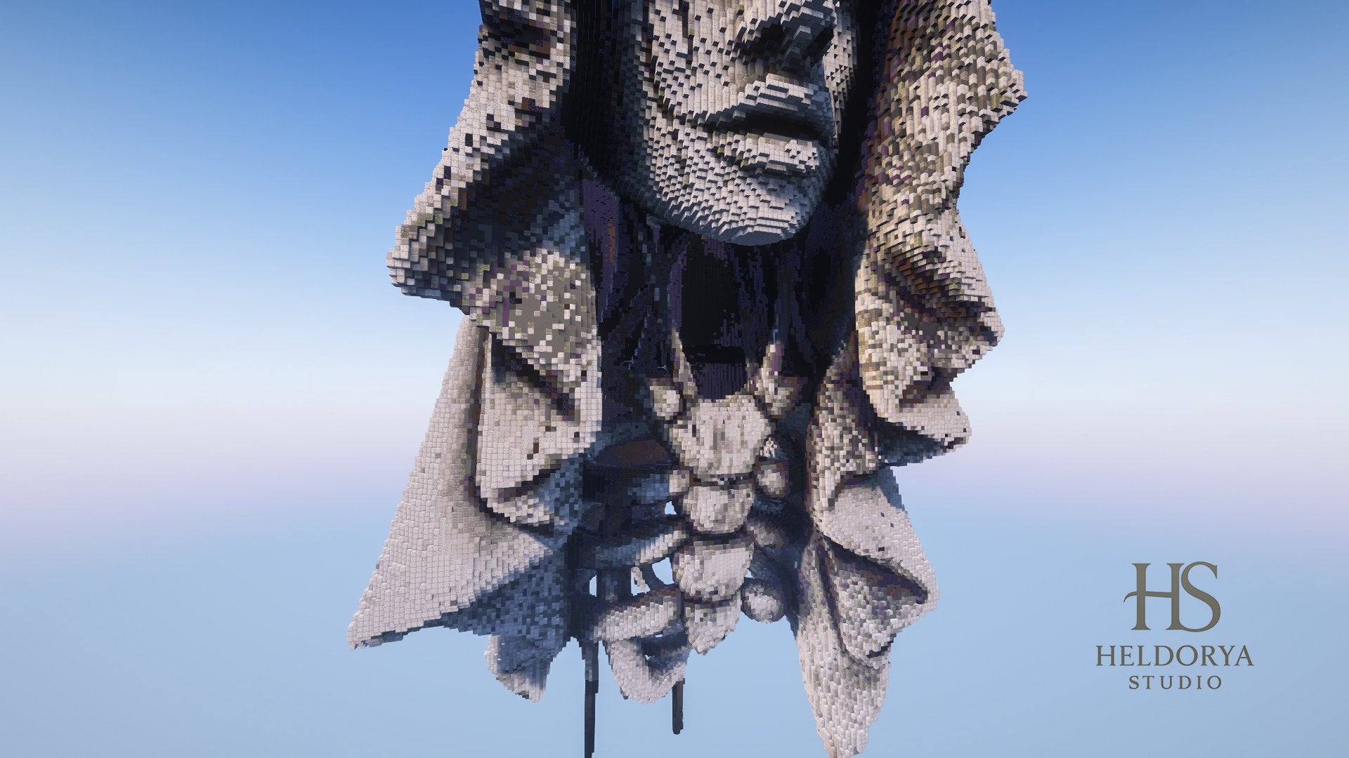 Gothic Fallen Angel Statue | Giant Fallen Angel | Ultra-Detailed Gothic Monument for Minecraft
