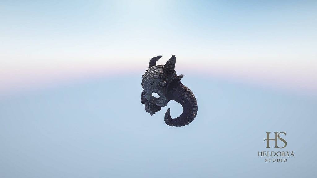 Demon Skull | Giant Realistic Statue | Gothic Monument | Dark Sculpture