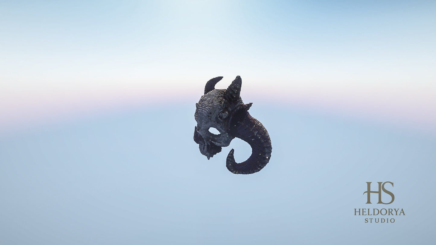 Demon Skull | Giant Realistic Statue | Gothic Monument | Dark Sculpture
