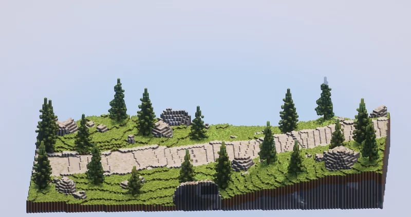 Tree-Lined Street Diorama