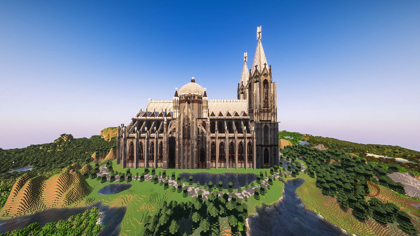 Cathedral da Sé de São Paulo Realistic Monumental Map (Java world download | Schem & Litematic)