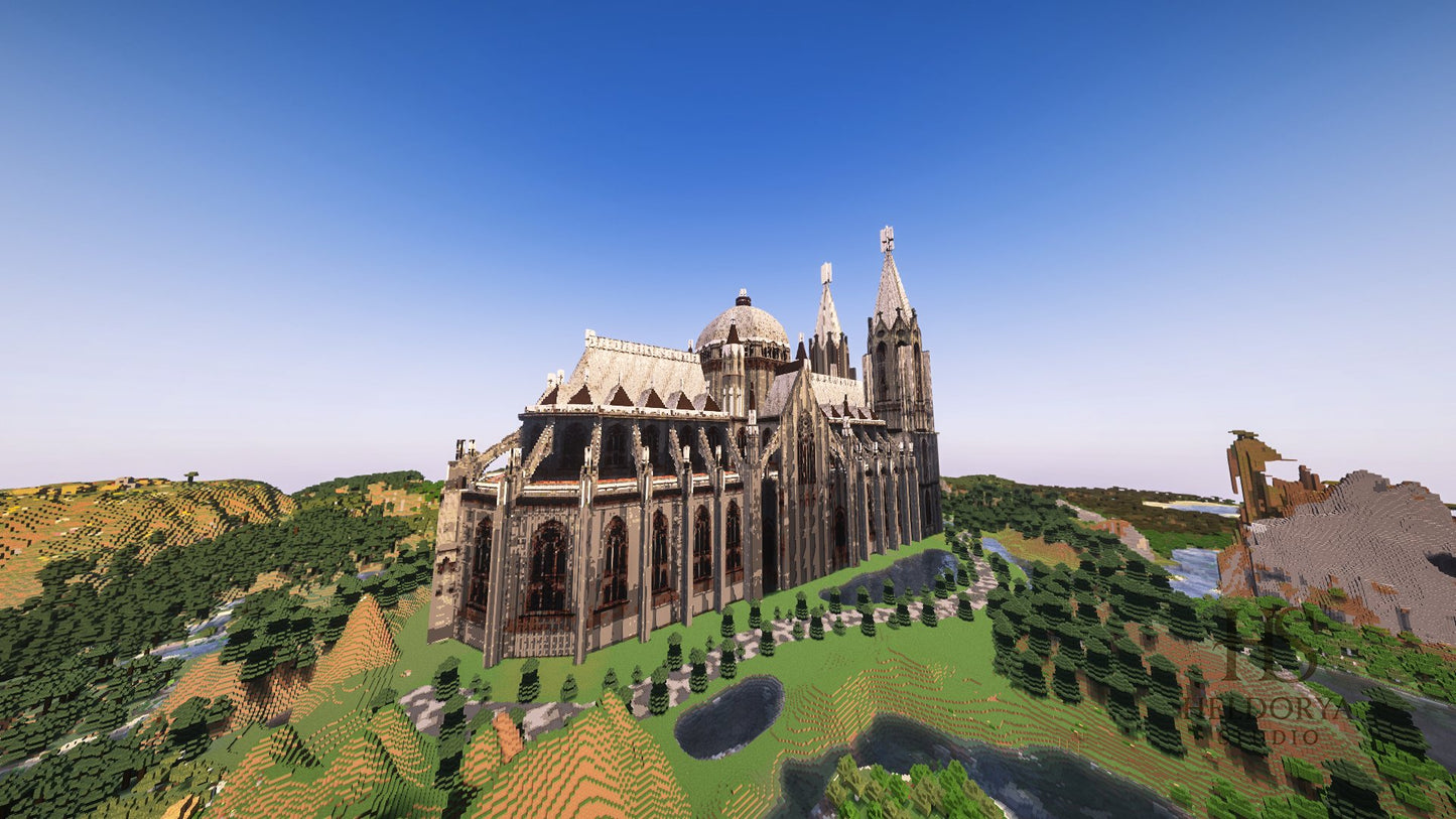 Cathedral da Sé de São Paulo Realistic Monumental Map (Java world download | Schem & Litematic)