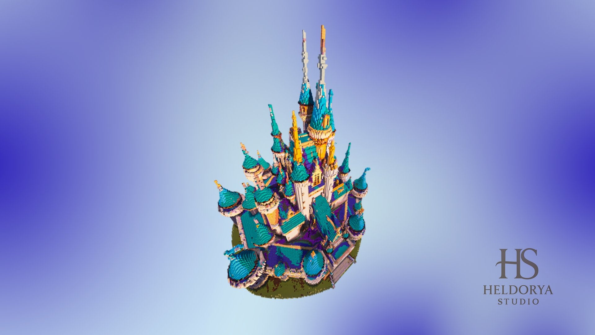 Beautiful Blue Castle - Fantasy