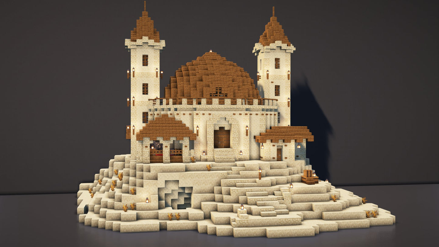 Minecraft desert castle temple (with interior!)