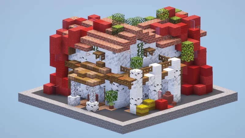 Fantasy Greek House - Variant 5 – Abfielder Premium Minecraft Downloads